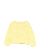 Cardigan per neonata Tartine Et Chocolat giallo con design traforato - Rubino Kids