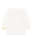 Cardigan per neonati Gensami Kids bianco con chiusura frontale con bottoni - Rubino Kids