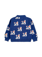 Cardigan per neonato Bobo Choses Fairy Dog blu con design lavorato a maglia - Rubino Kids