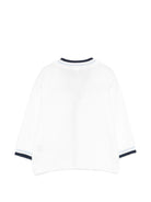 Cardigan per neonato Fay Kids bianco con dettagli blu e azzurri - Rubino Kids