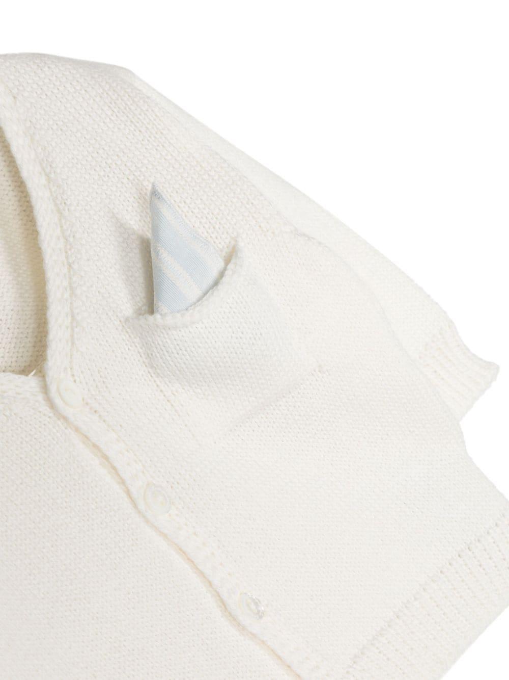 Cardigan per neonato La Stupenderia beige con taschino sul petto - Rubino Kids