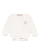 Cardigan per neonato La Stupenderia bianco con scollo a V - Rubino Kids