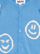 Cardigan per neonato Molo blu con ricamo smile - Rubino Kids
