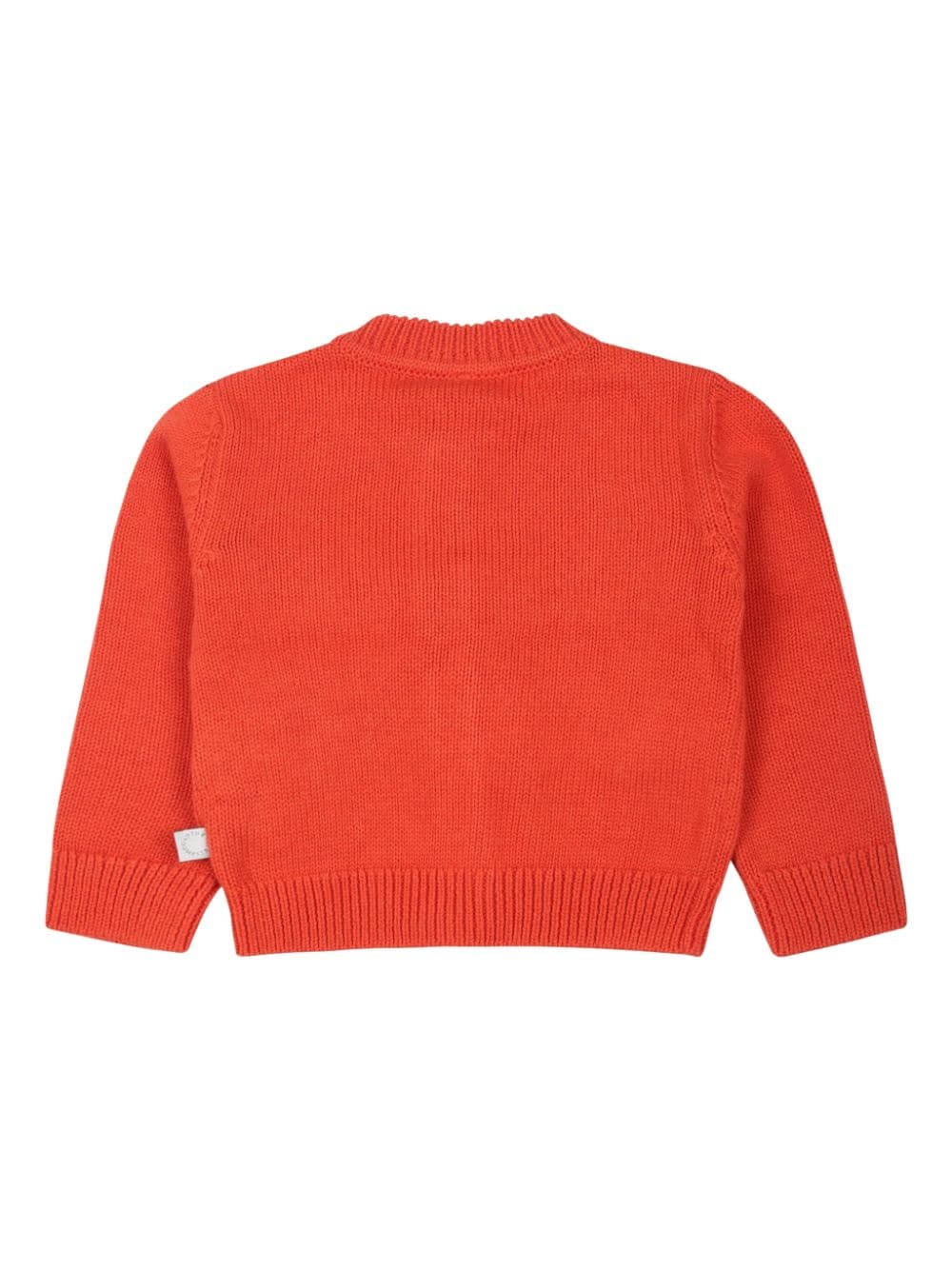 Cardigan rosso per neonati con applicazione pecora Stella McCartney Kids - Rubino Kids