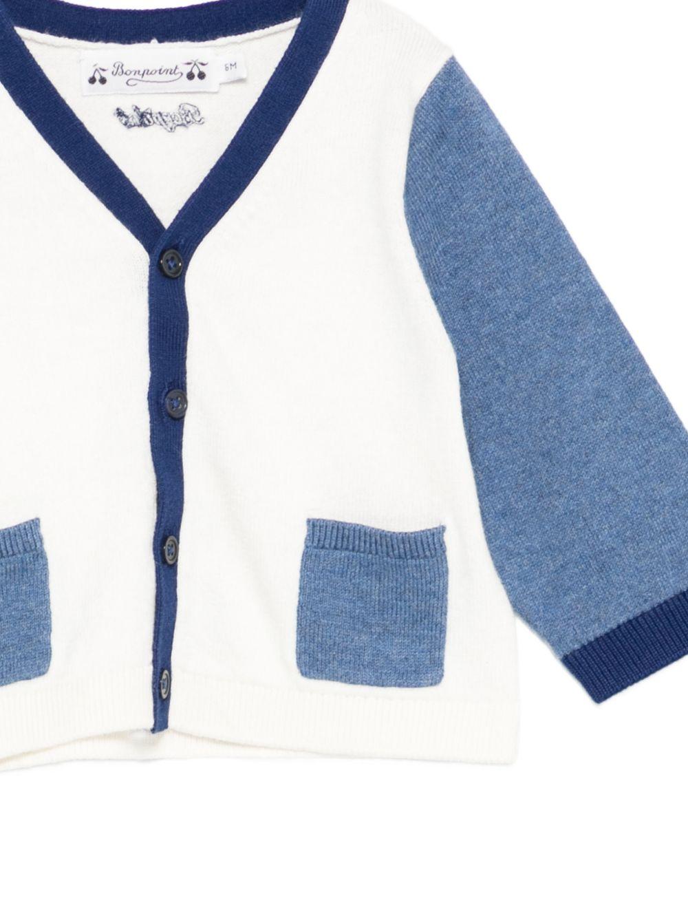 Cardigan Tahiel per neonato Bonpoint multicolor con design color - block - Rubino Kids