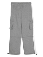 Cargo per bambino MSGM Kids Mission grigio con stampa logo laterale - Rubino Kids