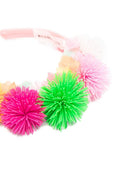 Cerchietto per bambina Billieblush rosa con dettagli ponpon - Rubino Kids