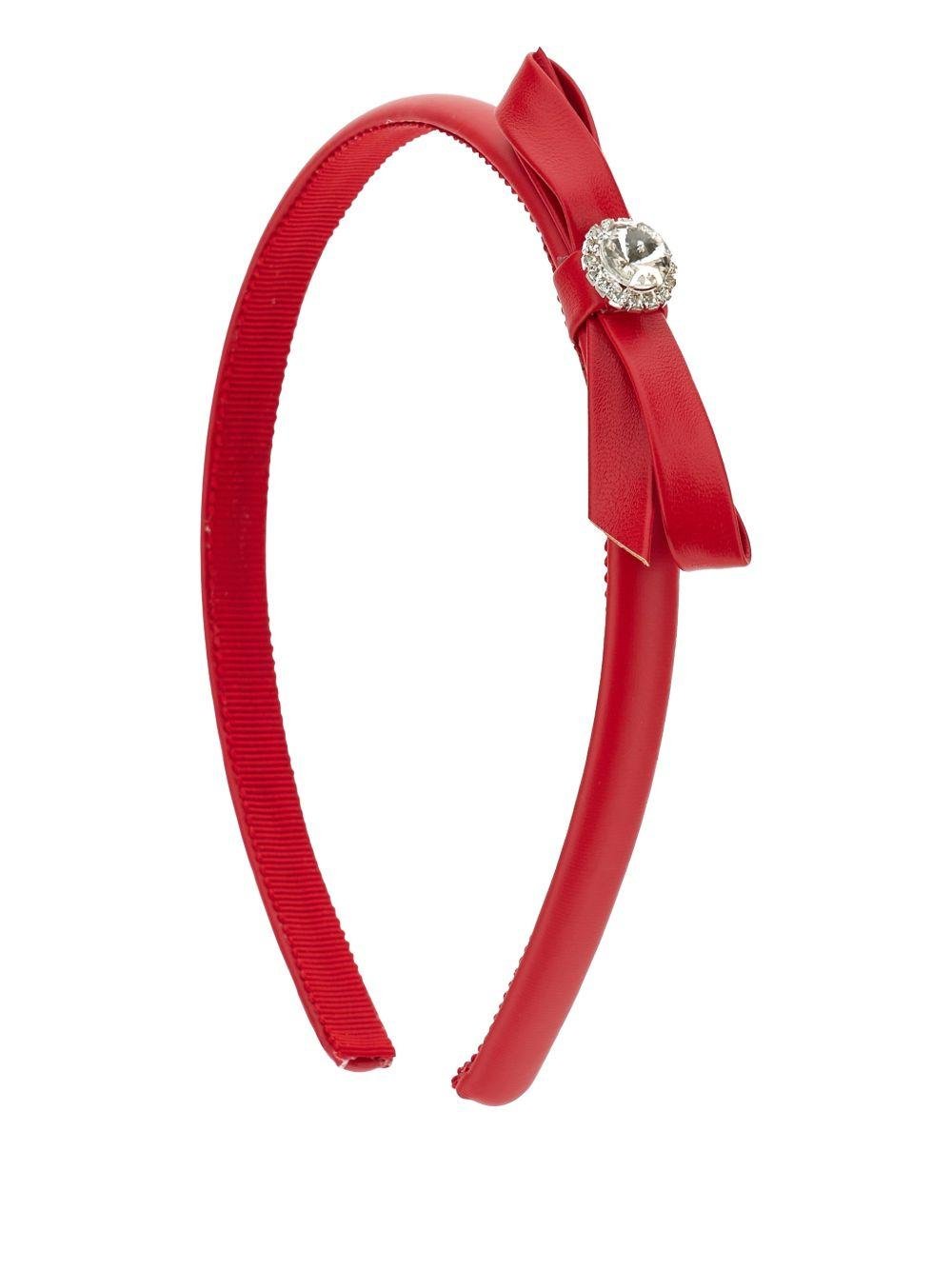 Cerchietto per bambina Monnalisa rosso con fiocco - Rubino Kids