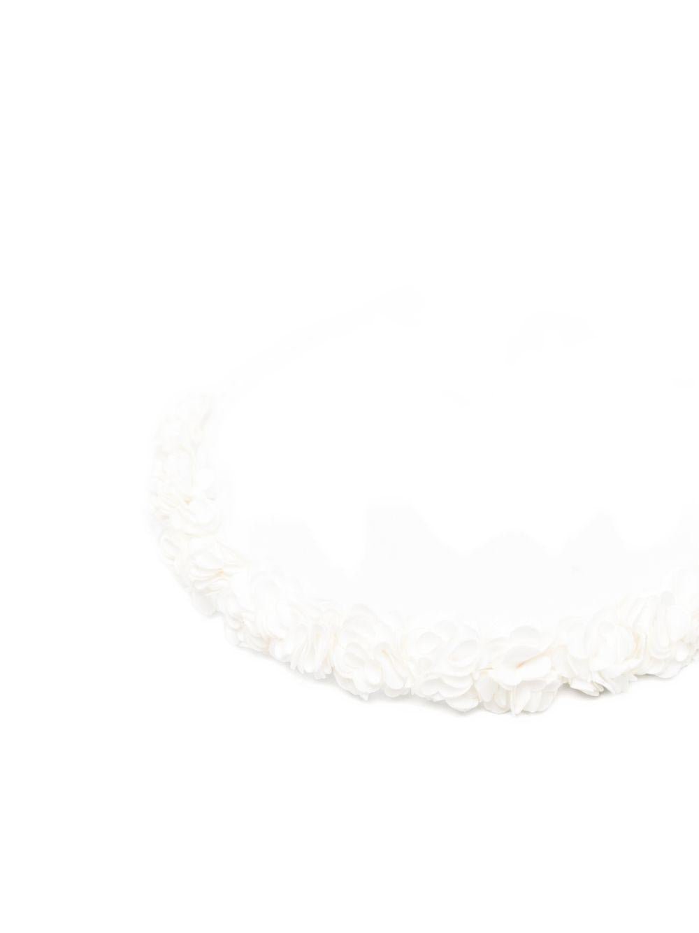 Cerchietto per bambina Tartine & Chocolat bianco con applicazione a fiori - Rubino Kids