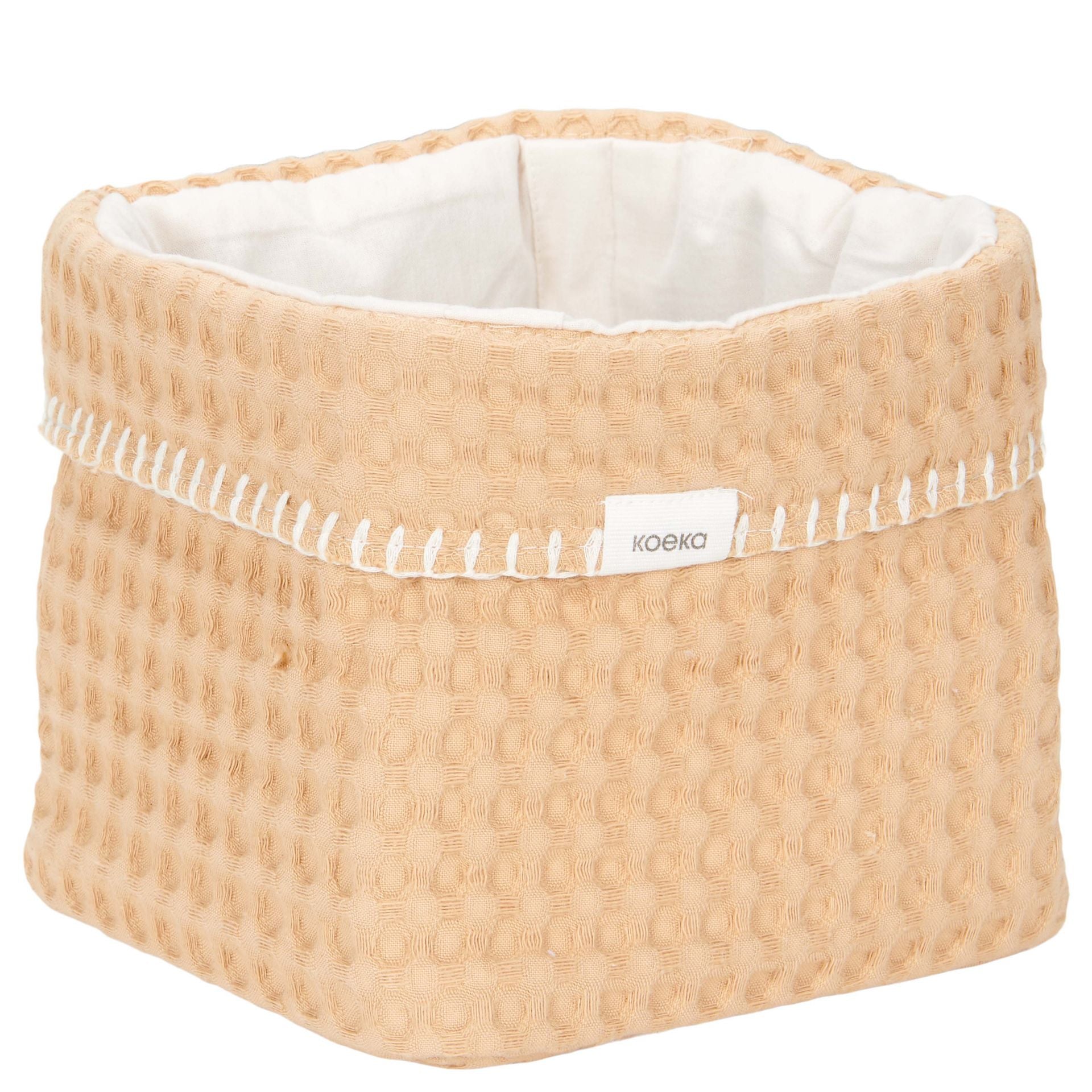 Cesto per prodotti neonato Koeka Anversa naturale beige con tessuto a nido d'ape - Rubino Kids