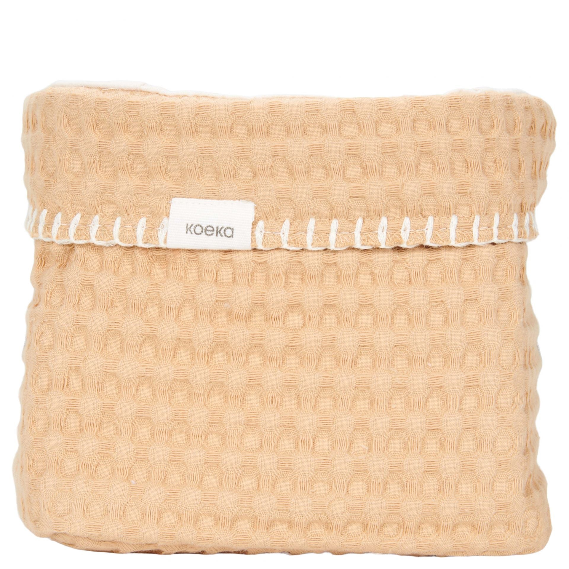 Cesto per prodotti neonato Koeka Anversa naturale beige con tessuto a nido d'ape - Rubino Kids