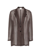 Chemisier per donna Alysi marrone con revers - Rubino Kids