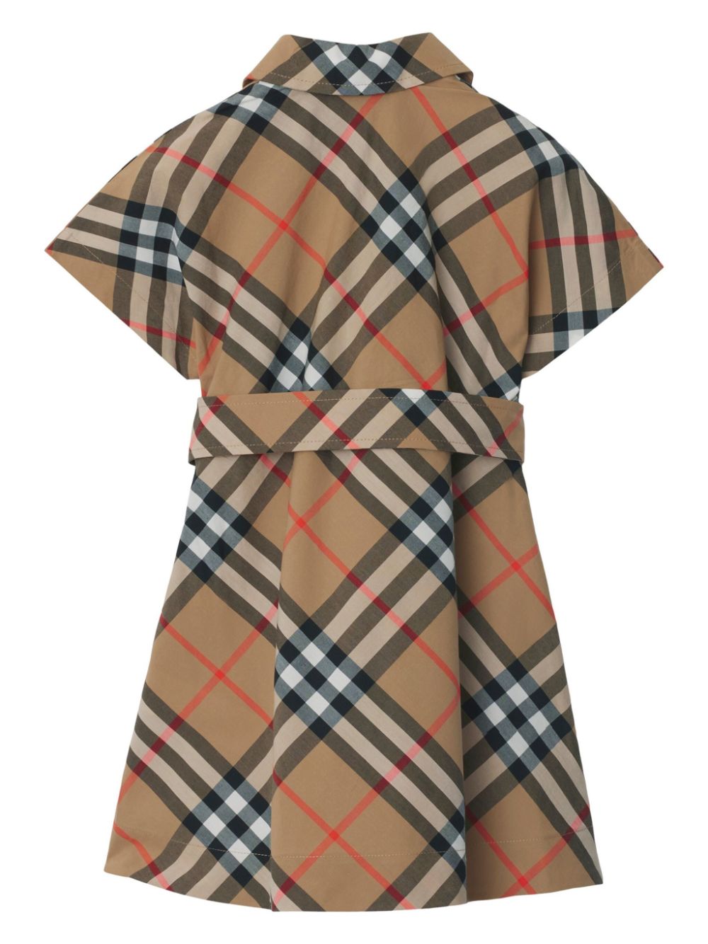 Chemisier per neonata Burberry Kids beige con motivo a quadri - Rubino Kids