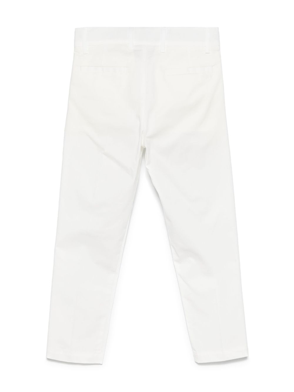 Chino con piega per bambino Fay Kids bianco con gancio e zip - Rubino Kids