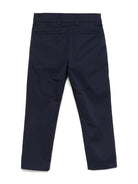 Chino con piega per bambino Fay Kids blu con gancio e zip - Rubino Kids