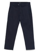 Chino con piega per bambino Fay Kids blu con gancio e zip - Rubino Kids