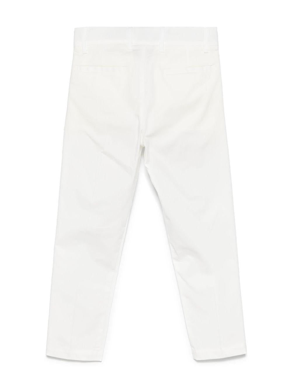 Chino per bambino Fay Kids bianco in gabardine - Rubino Kids