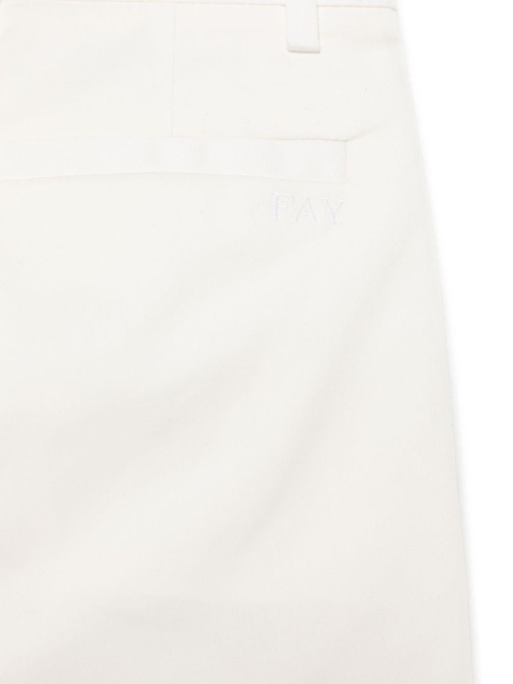 Chino per bambino Fay Kids bianco in gabardine - Rubino Kids