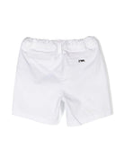 Chino per neonato Emporio Armani Kids bianco con vita elasticizzata - Rubino Kids