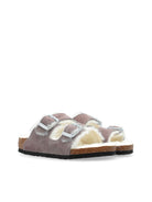 Ciabatte Arizona viola per bambini con pelliccia interna Birkenstock Kids - Rubino Kids