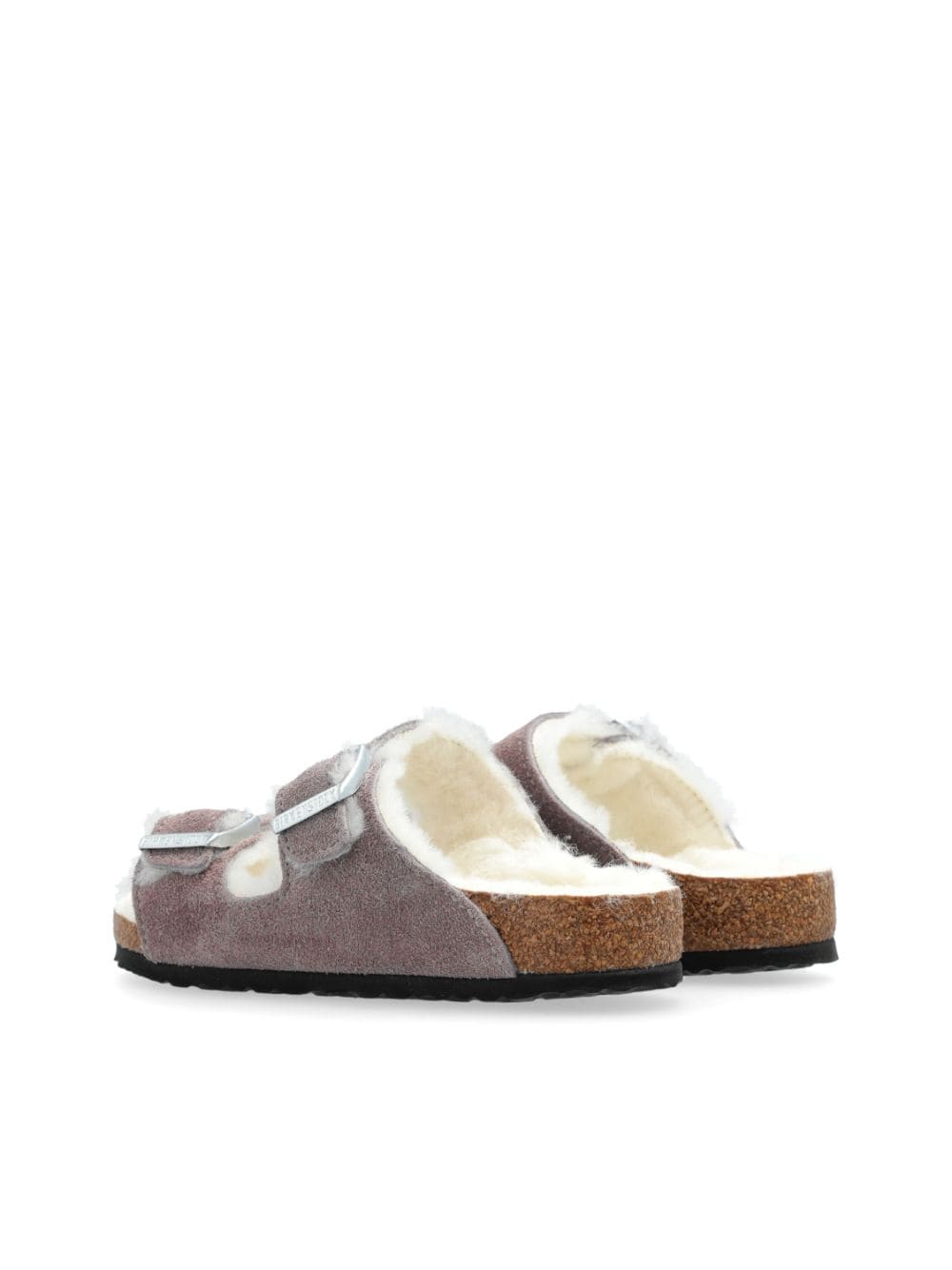 Ciabatte Arizona viola per bambini con pelliccia interna Birkenstock Kids - Rubino Kids