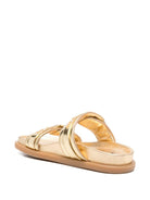 Ciabatte per bambina Elisabetta Franchi La Mia Bambina oro con cinturino in fibbia - Rubino Kids