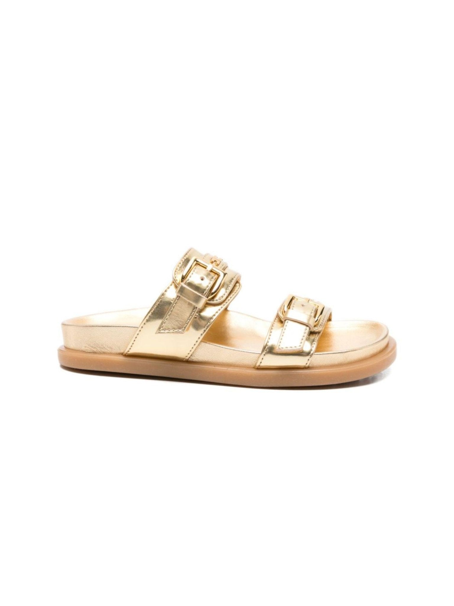 Ciabatte per bambina Elisabetta Franchi La Mia Bambina oro con cinturino in fibbia - Rubino Kids