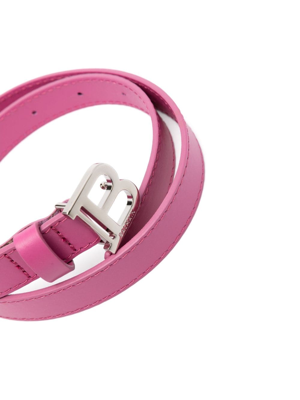 Cintura con fibbia per bambina Balmaiin Kids rosa con dettagli argento - Rubino Kids