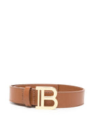 Cintura per bambina Balmain Kids marrone chiaro con fibbia - Rubino Kids