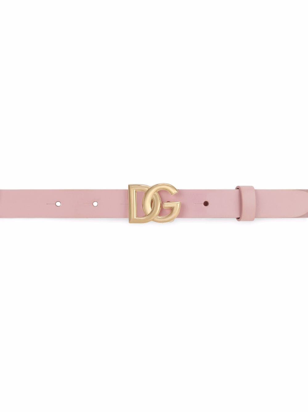 Cintura per bambina Dolce & Gabbana Kids rosa con placca logo oro - Rubino Kids