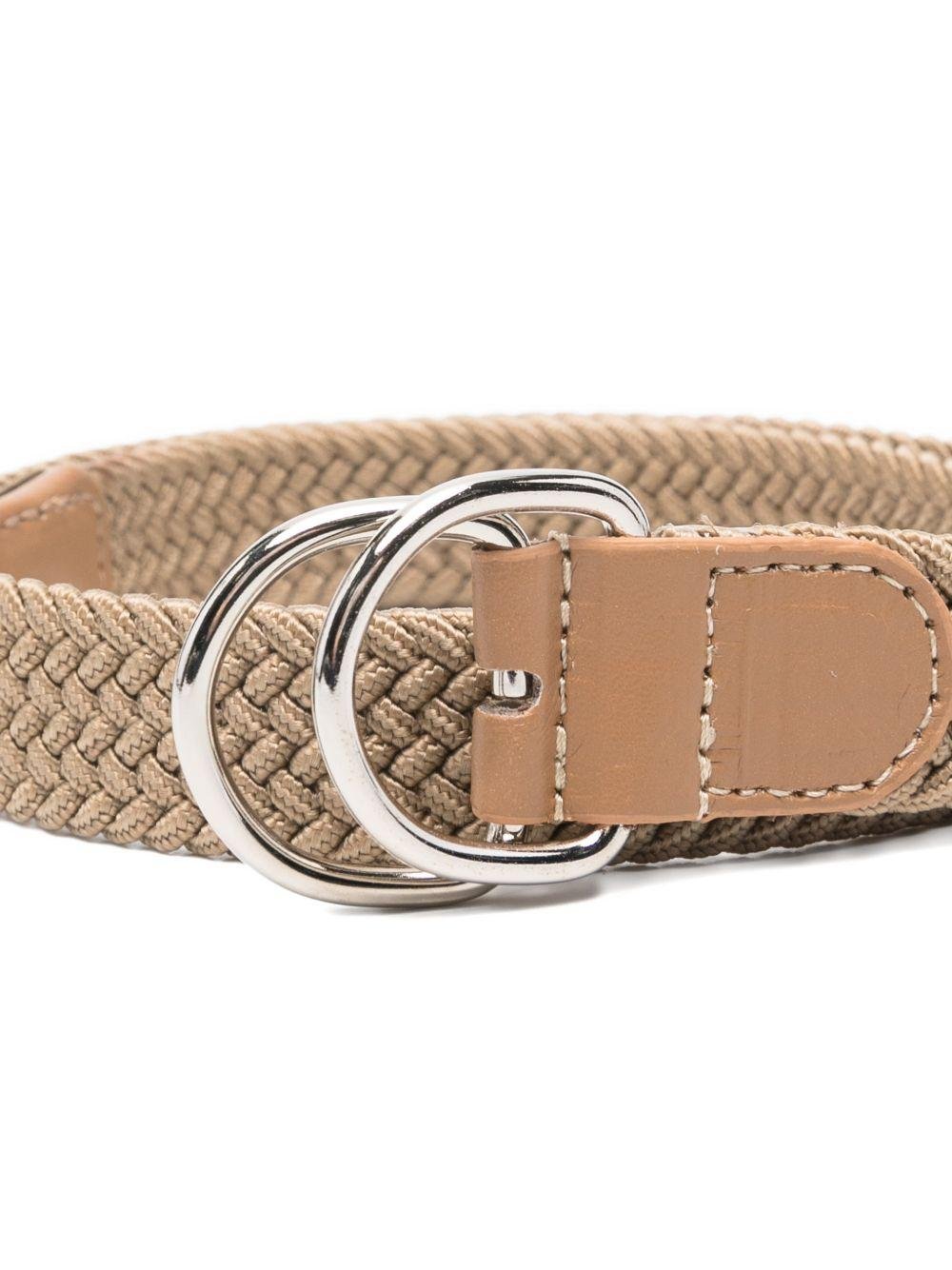 Cintura per bambino Paolo Pecora Kids beige in pelle intrecciata - Rubino Kids