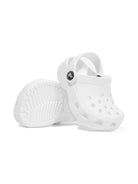 Clogs per bambini Crocs Kids bianche con cinturino posteriore - Rubino Kids