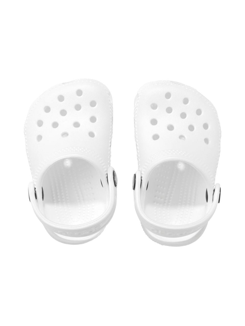 Clogs per bambini Crocs Kids bianche con cinturino posteriore - Rubino Kids