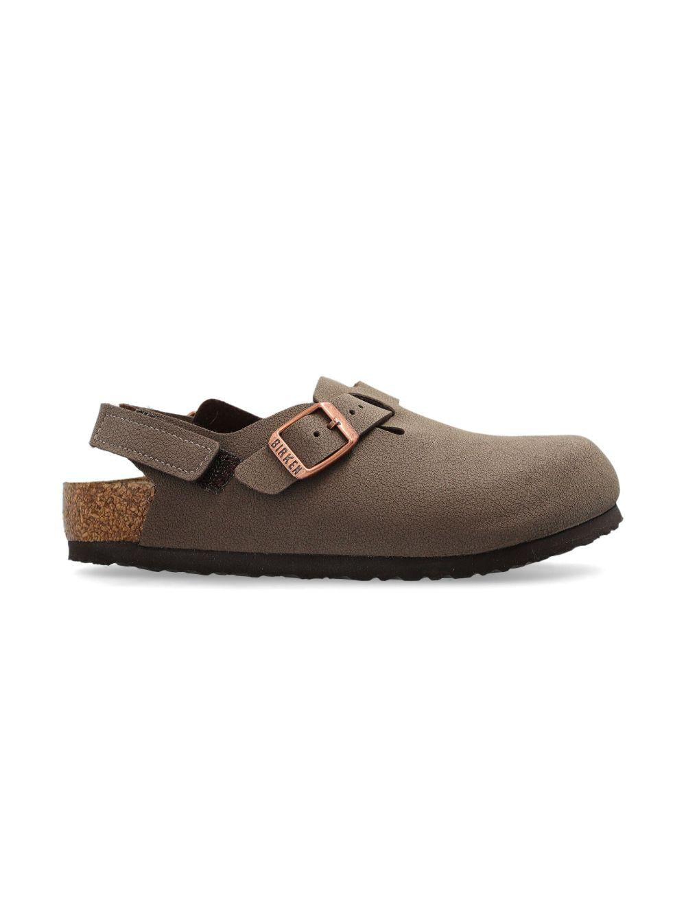 Clogs Tokio per bambini Birkenstock Kids marrone con cinturino posteriore - Rubino Kids