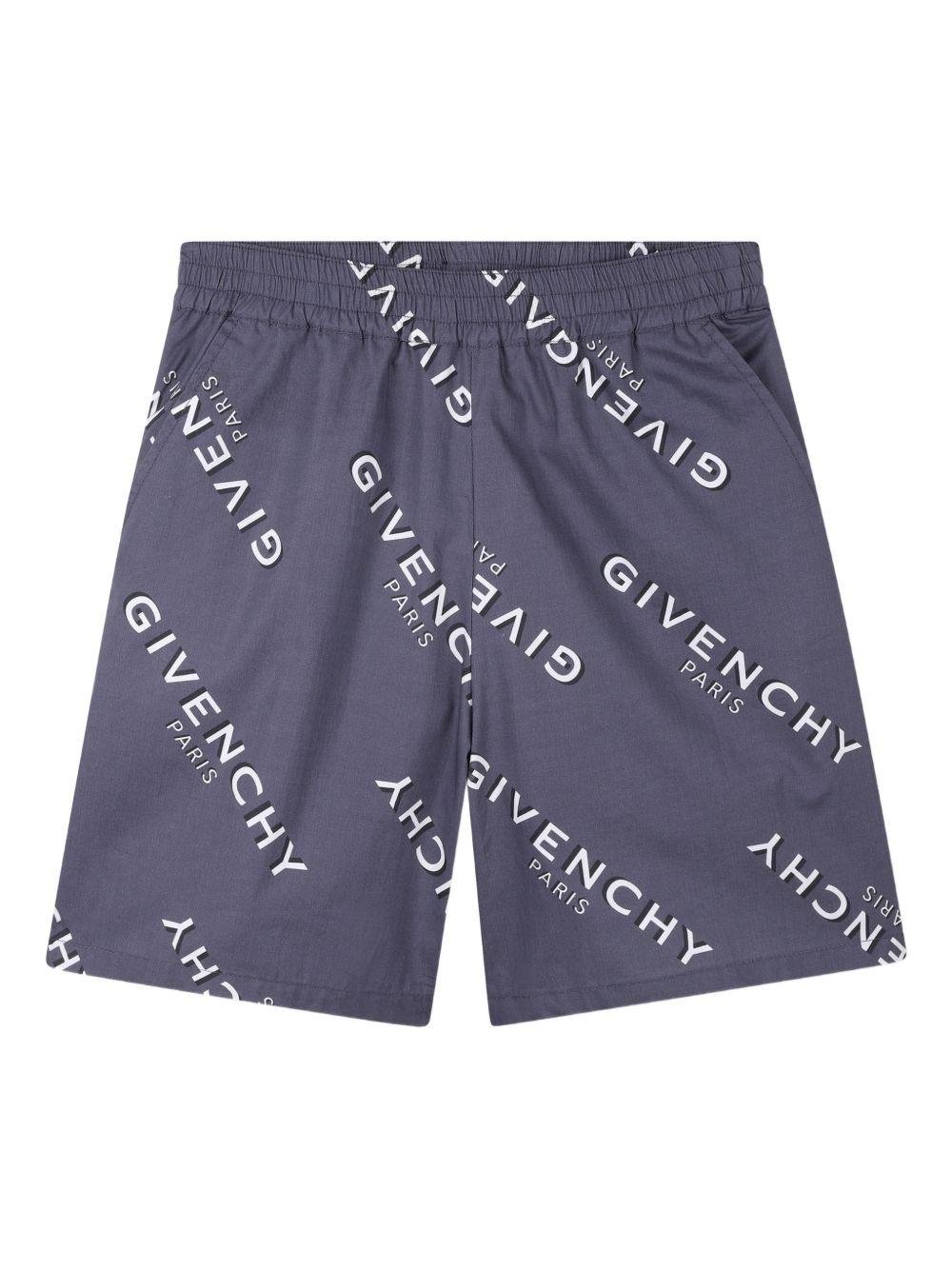 Completo 2 pezzi per bambino Givenchy Kids grigio con logo all - over - Rubino Kids