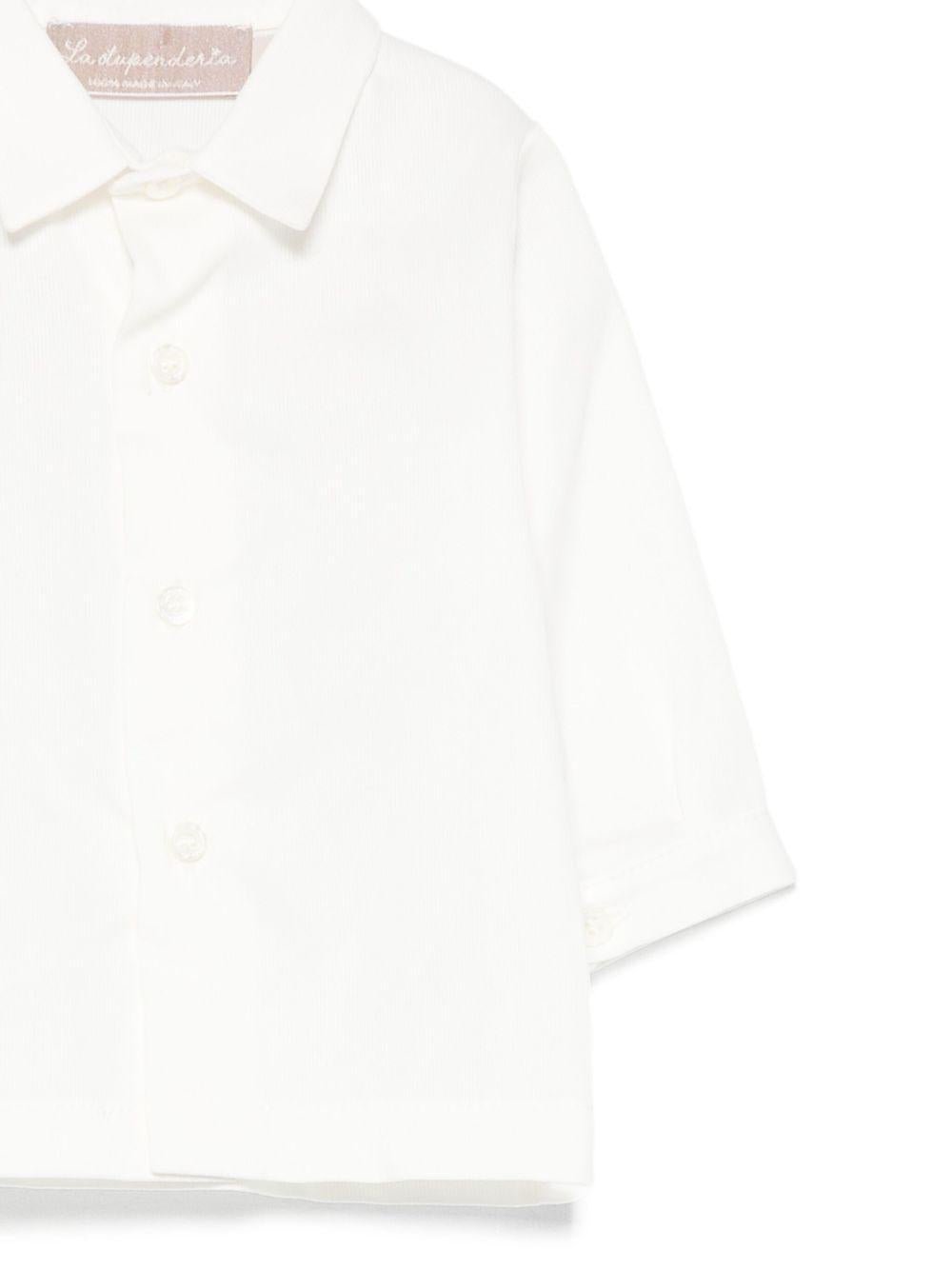 Completo camicia e pantaloncini per neonato La Stupenderia azzurro con motivo a quadri - Rubino Kids