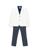 Completo comfort per bambino Colorichiari bianco e blu con chiusura monopetto - Rubino Kids