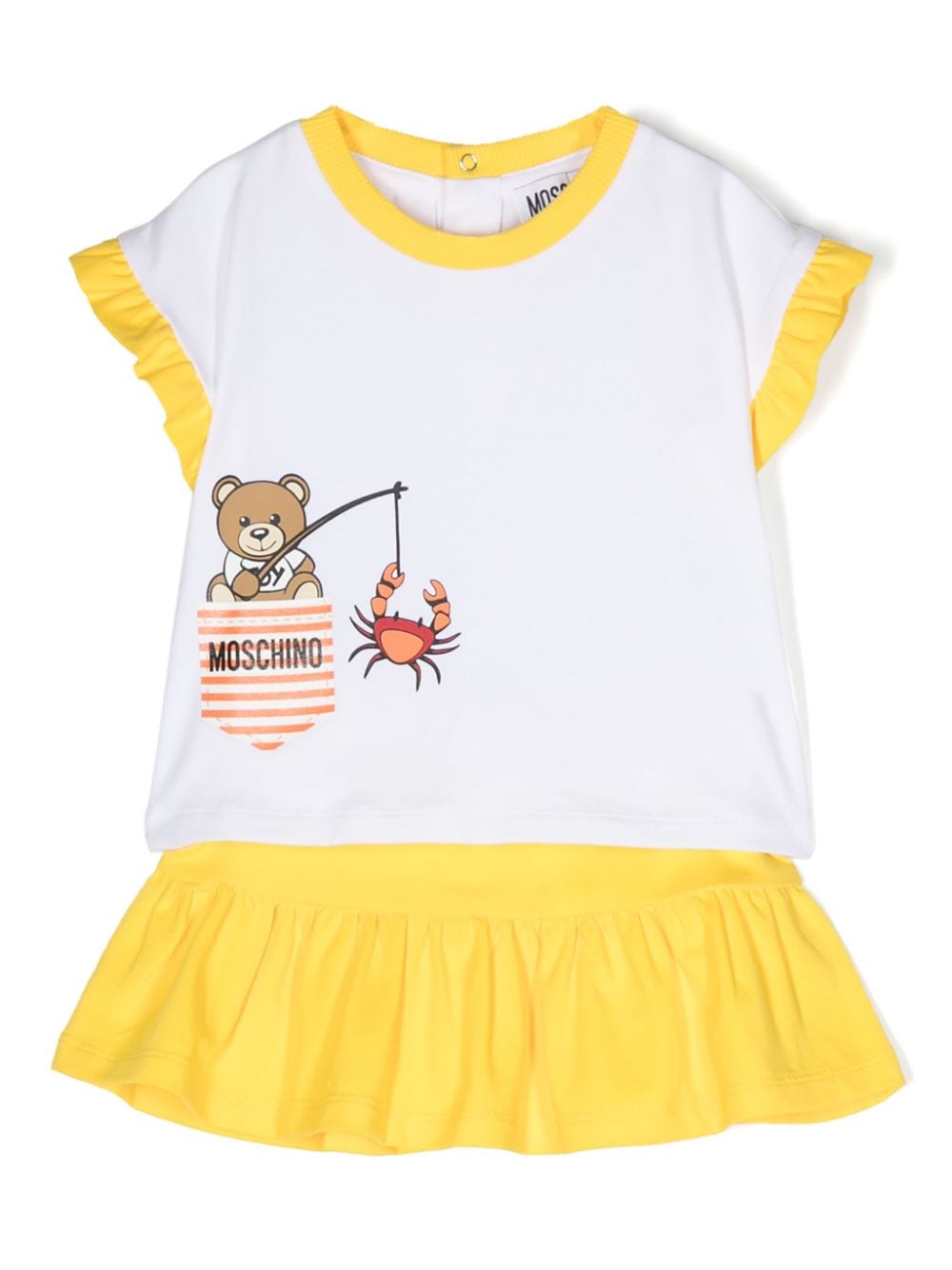 Completo gonna con stampa Leo Teddy - Rubino Kids