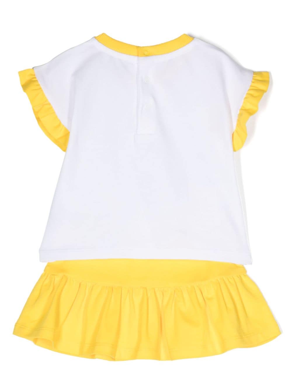 Completo gonna con stampa Leo Teddy - Rubino Kids