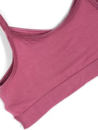 Completo intimo in jersey arricciato per bambina Molo rosa con scollo a V - Rubino Kids