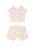 Completo Laelia per neonata Bonpoint beige con stampa a fiori - Rubino Kids