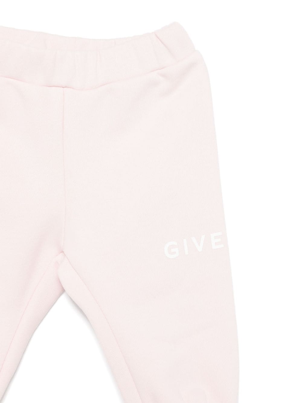 Completo per neonata Givenchy Kids rosa con caratteristico motivo 4G sulla manica e ricamo con rose posteriore - Rubino Kids