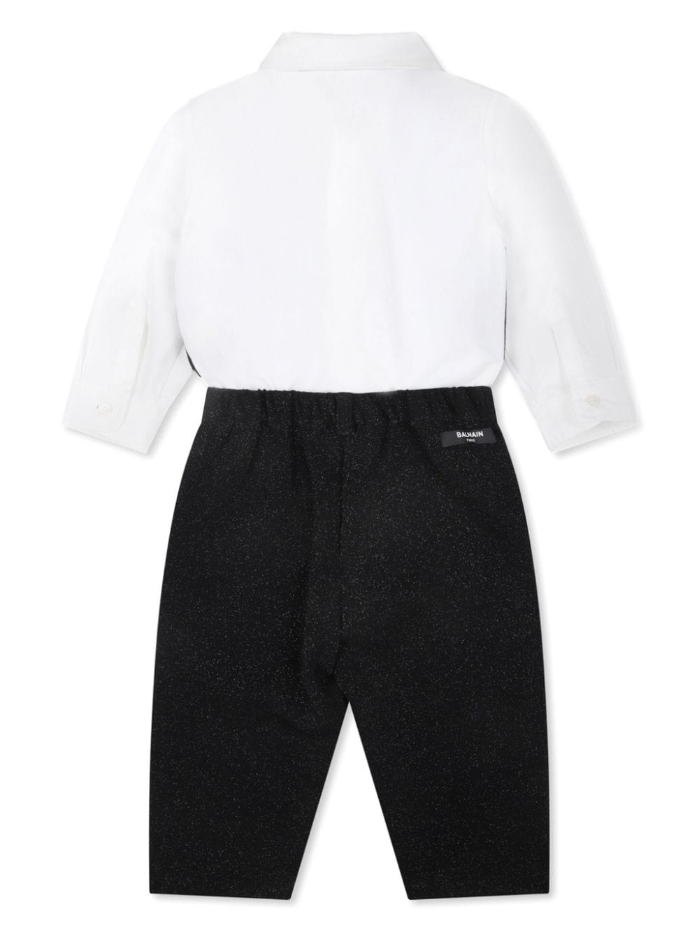 Completo per neonato Balmain Kids nero e bianco monopetto - Rubino Kids