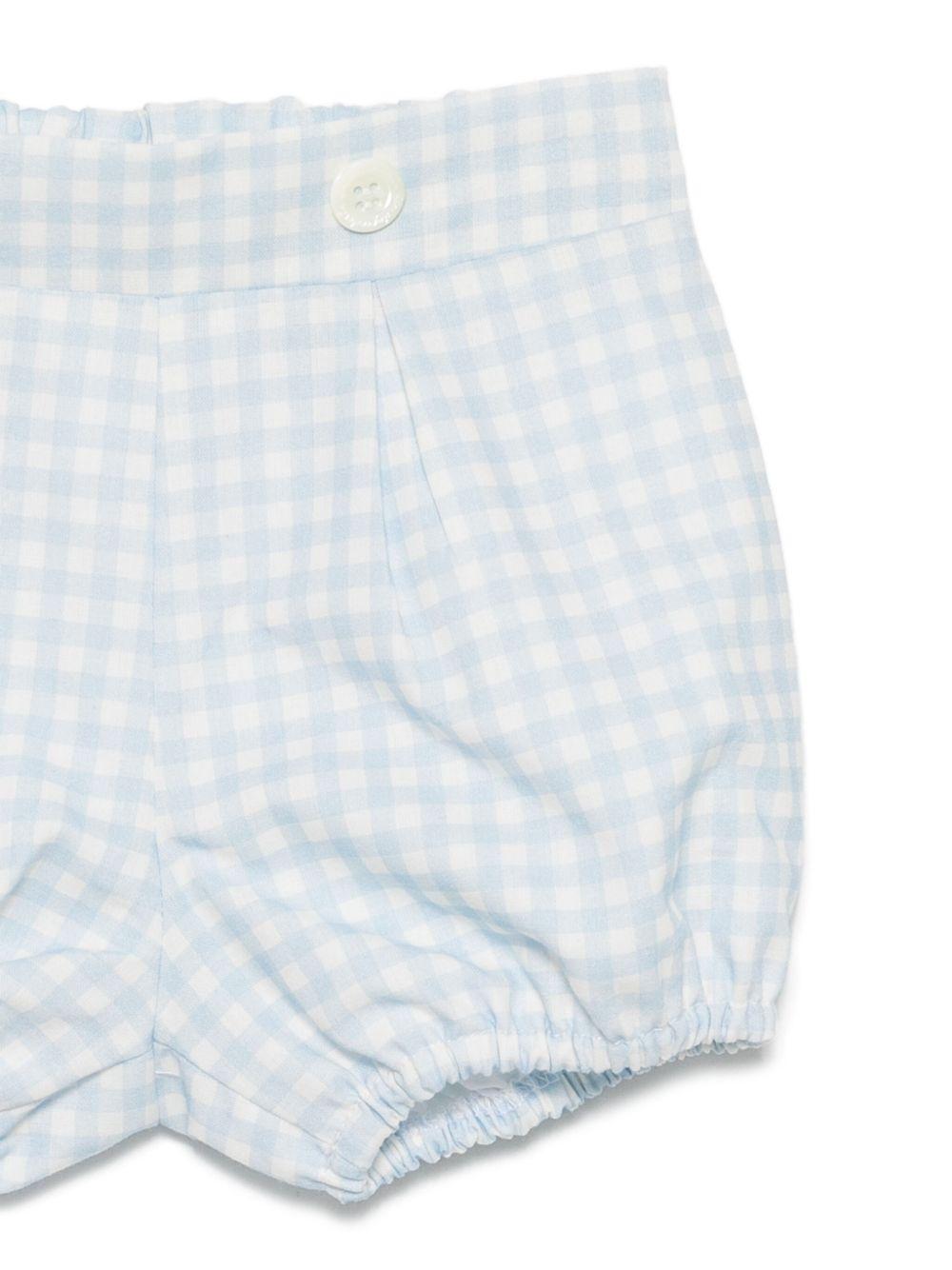 Completo per neonato La Stupenderia bianco a quadretti con colletto Peter Pan - Rubino Kids