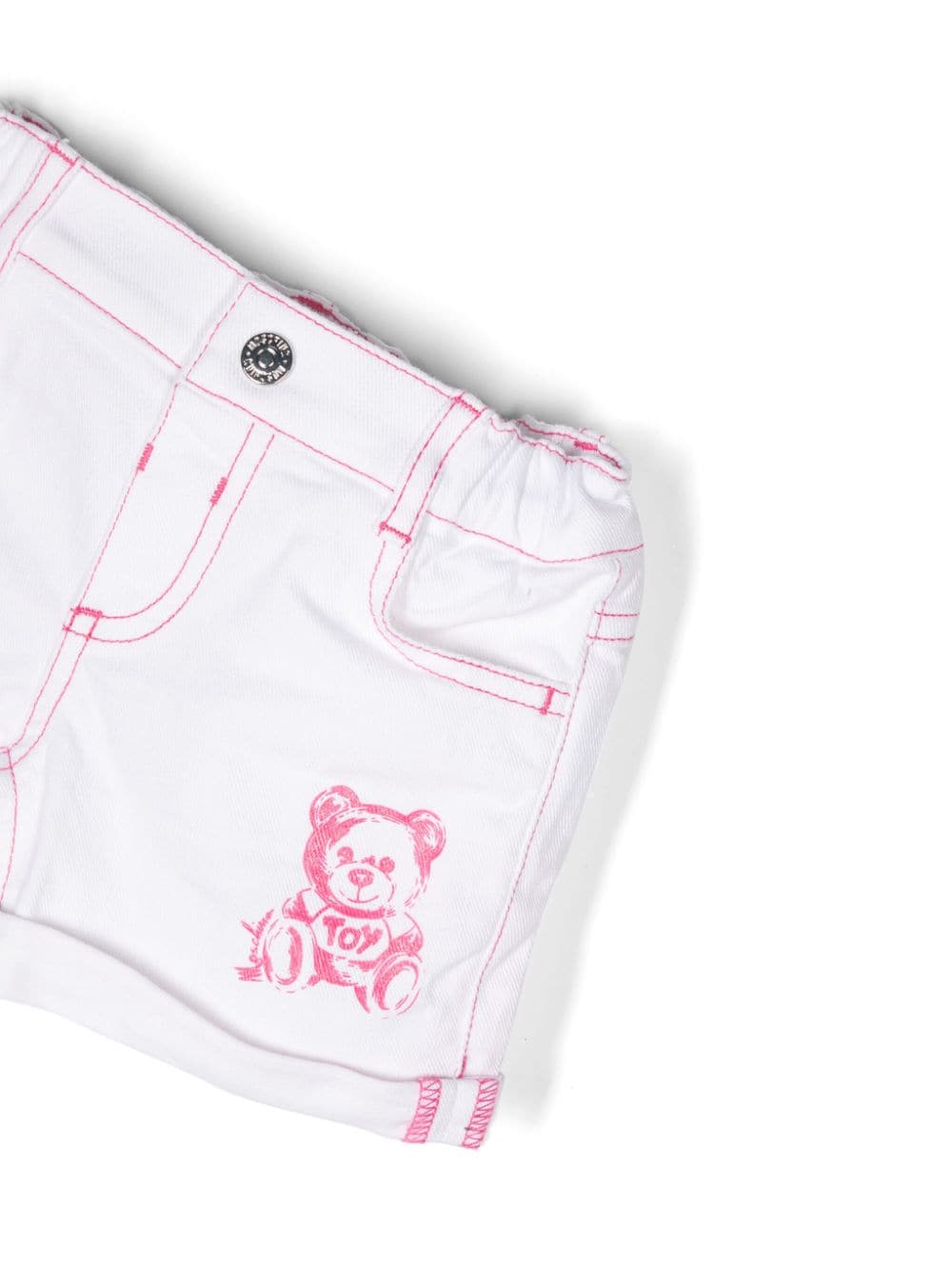 Completo shorts in cotone con stampa Teddy Bear - Rubino Kids