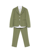 Completo tre pezzi comfort per bambino Colorichiari verde con motivo a righe - Rubino Kids