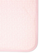 Coperta con stampa per neonato Balmain Kids rosa con angoli arrotondati - Rubino Kids