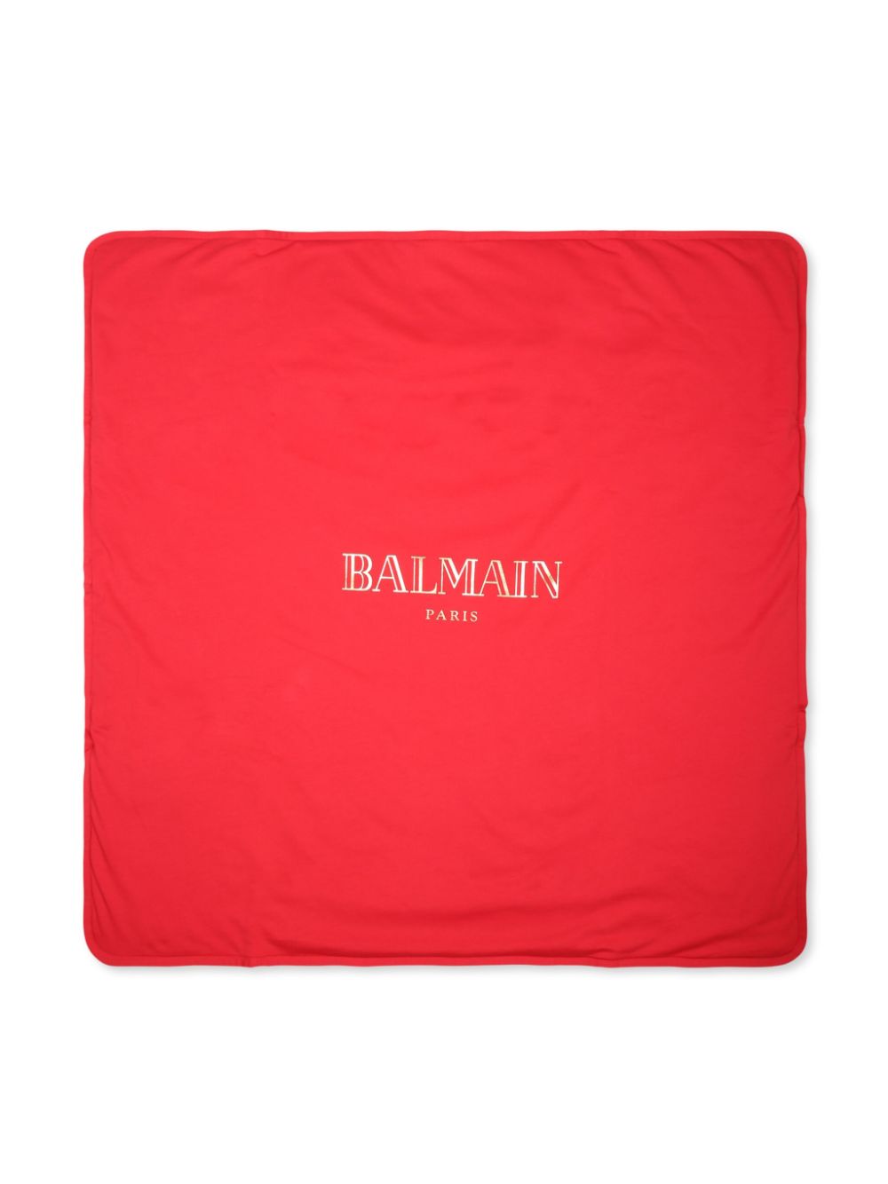 Coperta con stampa per neonato Balmain Kids rosso con angoli arrotondati - Rubino Kids