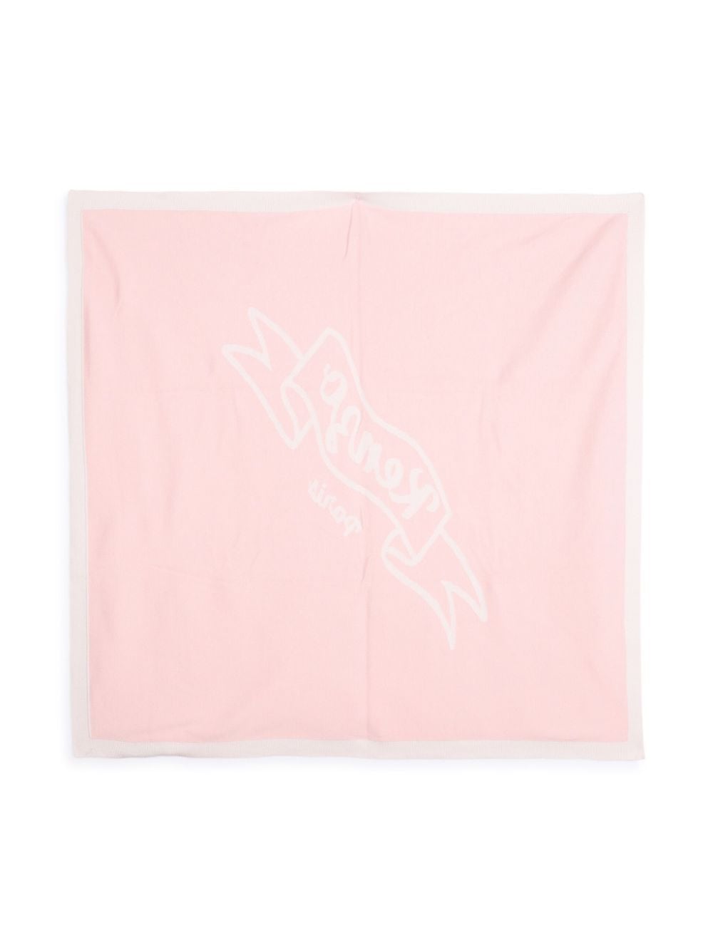 Coperta da culla per neonati Kenzo Kids rosa con logo centrale - Rubino Kids