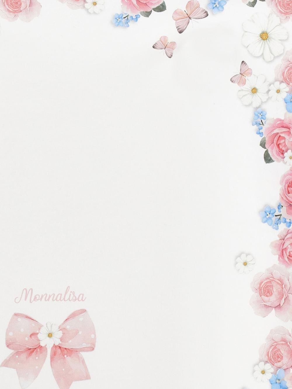 Coperta per neonata Monnalisa bianca con stampa a fiori all - over - Rubino Kids